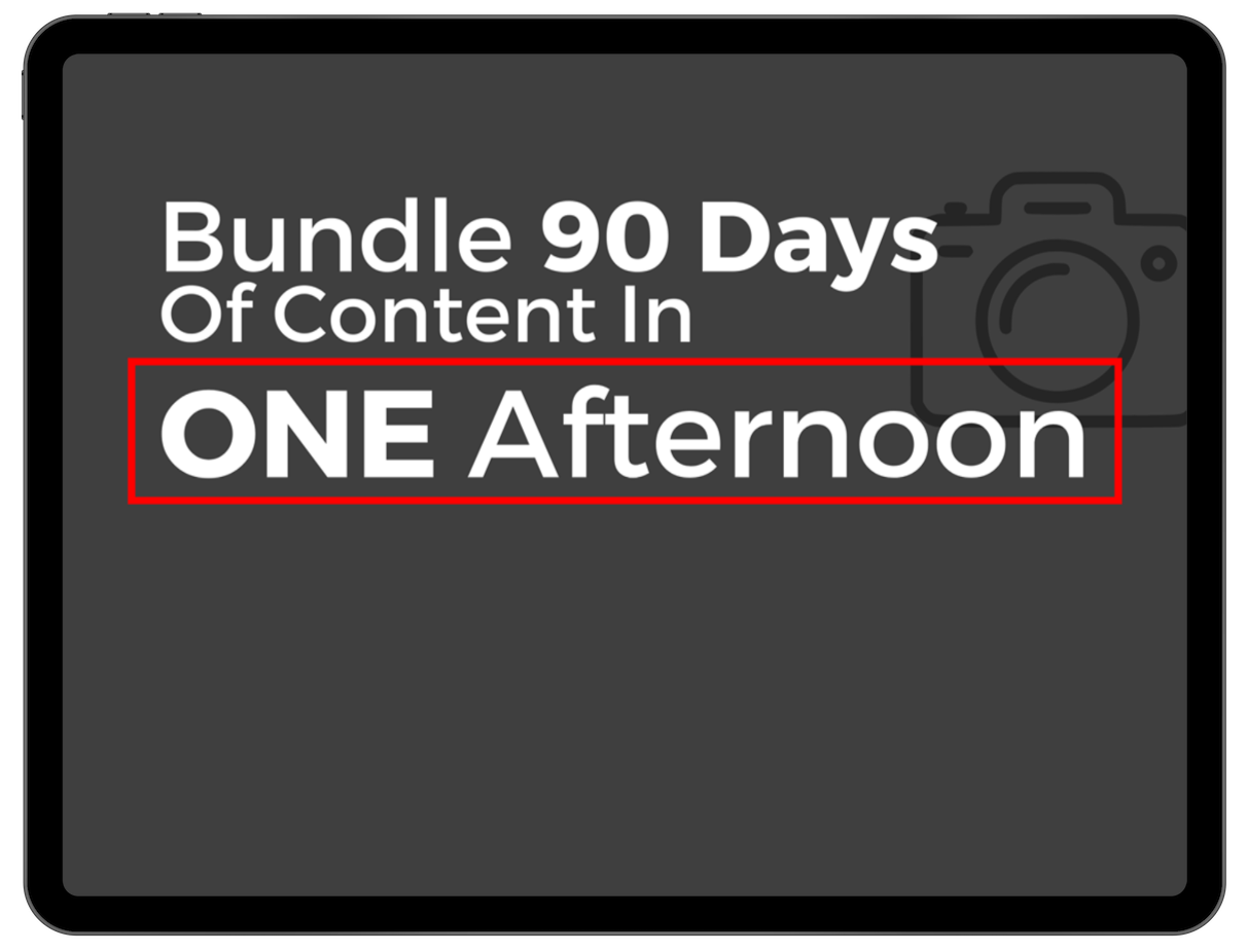 90 days of content in one afternoon system