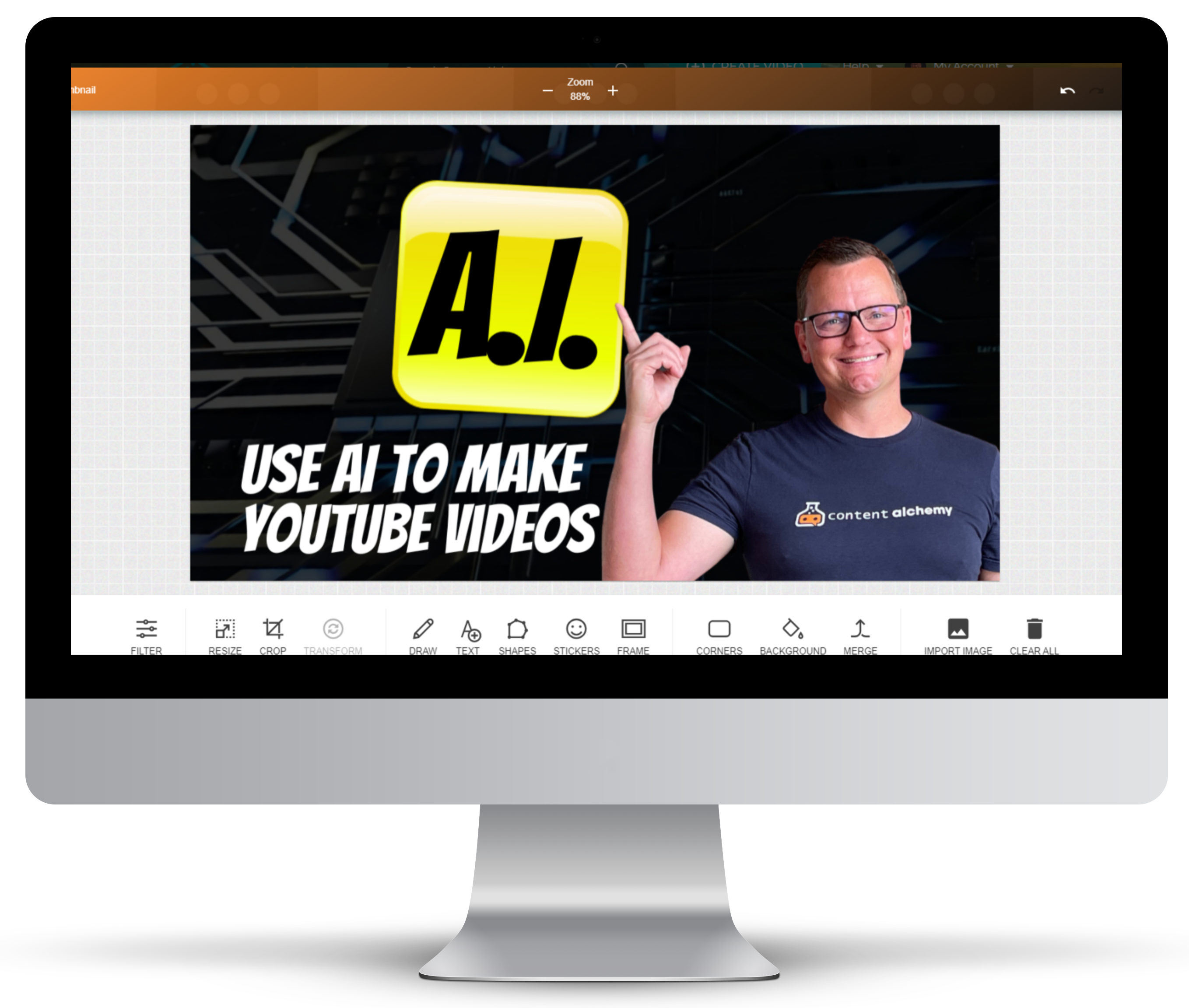 Smart thumbnail creator screen