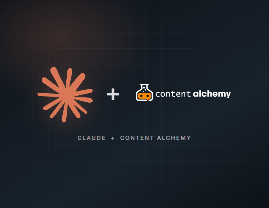 Claude from Anthropic plus Content Alchemy - A.I. powered content creation